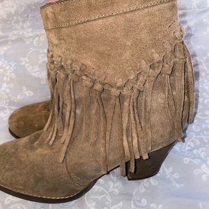 Sbicca Fringe Booties